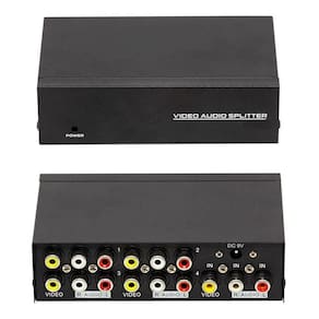 Distribuidor rca audio video composto 1x4 splitter av portas