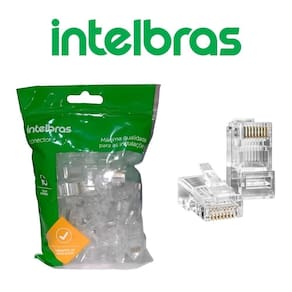 Conector de passagem intelbras conex 1000 rj45 cat5e 50un