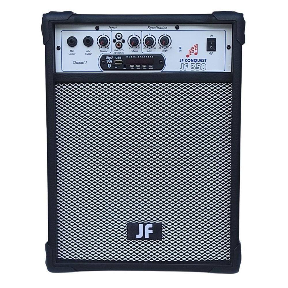 Caixa de som amplificada violão guitarra microfone preta