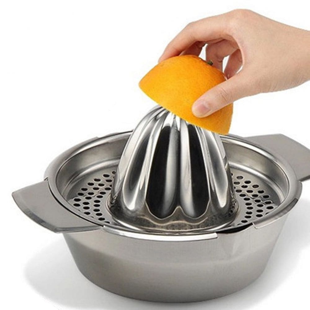 Espremedor de laranja manual em aço inox 12x11 cm - ke home