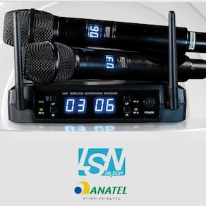 Microfone leson digital uhf ls916 - profissional