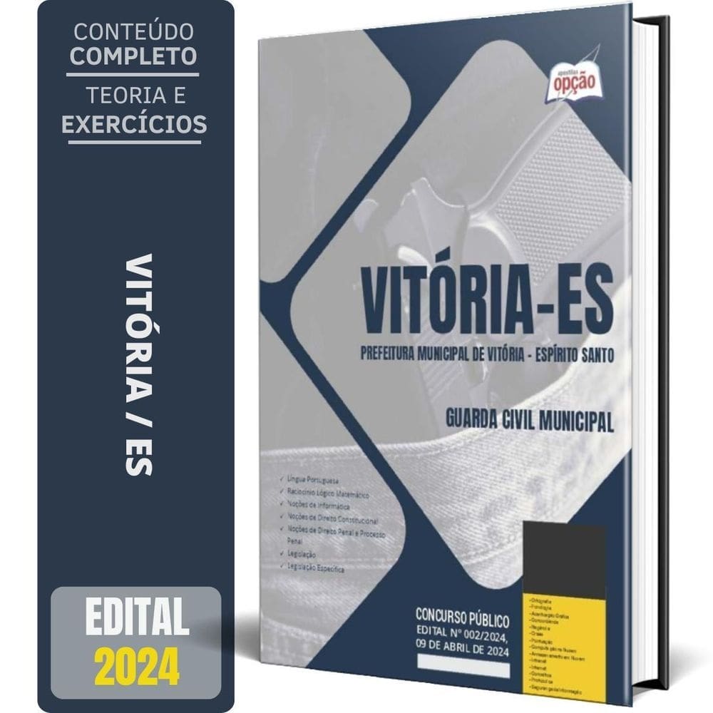 Apostila Prefeitura Vitória Es 2024 - Guarda Civil Municipal