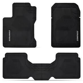 Tapete preto 100% borracha inodor jeep compass 2022