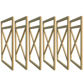 Seis suporte para prateleira estilo industrial 6 un. dourado