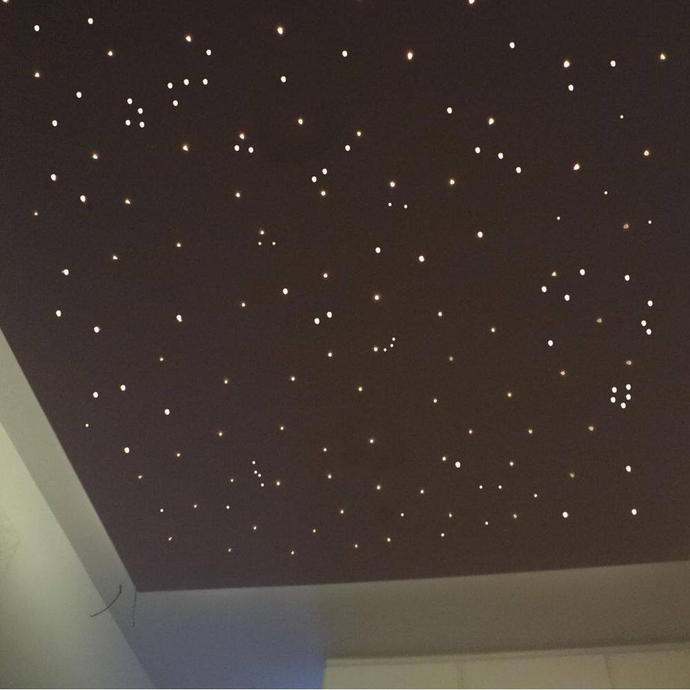 Iluminação fibra óptica noite estrelado gesso 300 branco mix