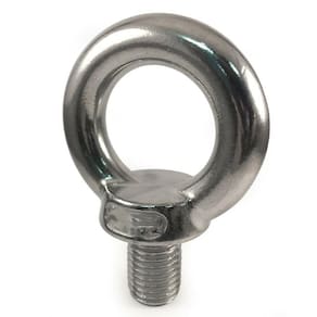 Parafuso olhal macho em inox 316 rosca m10 argola reforçada