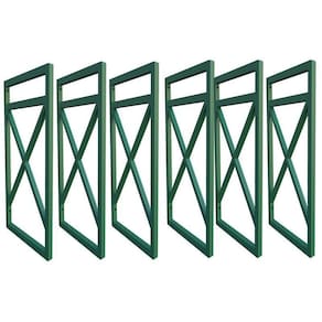 Seis suporte para prateleira estilo industrial 06 un. verde