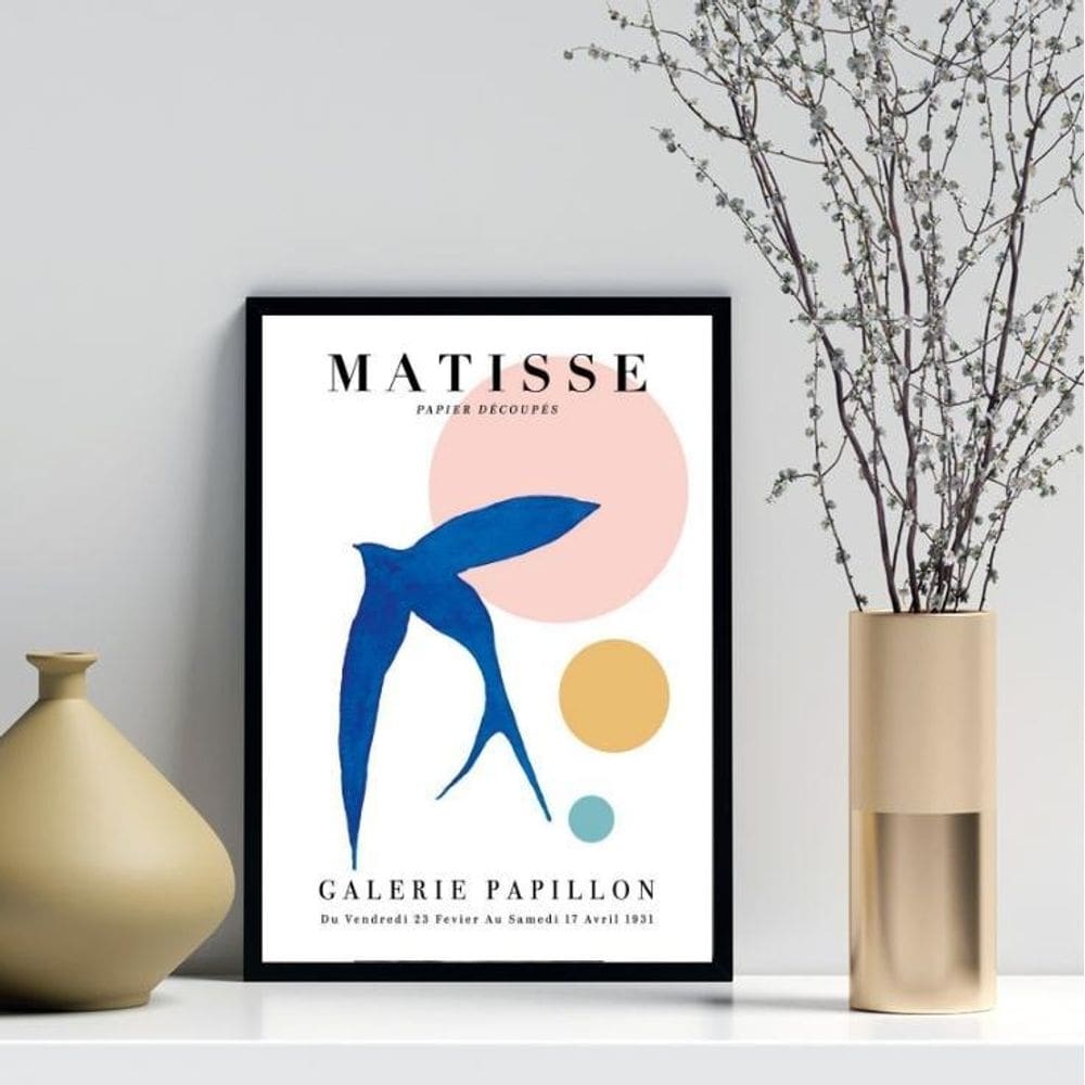 Quadro Arte Matisse Passarinho 24X18Cm