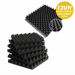 Kit com 12 placas acusticas 50x50x2 - anti ruidos sonoros