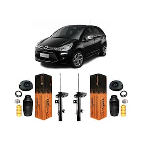 Kit + amortecedor dianteiro citroen c3 2012/2020 automatico