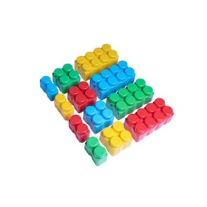 Blocos gigantes coloridos para montar - kit com 25 blocos