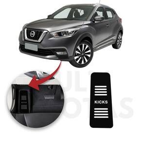 Descanso de pé nissan kicks 2017 a 2022 aço escovado preto