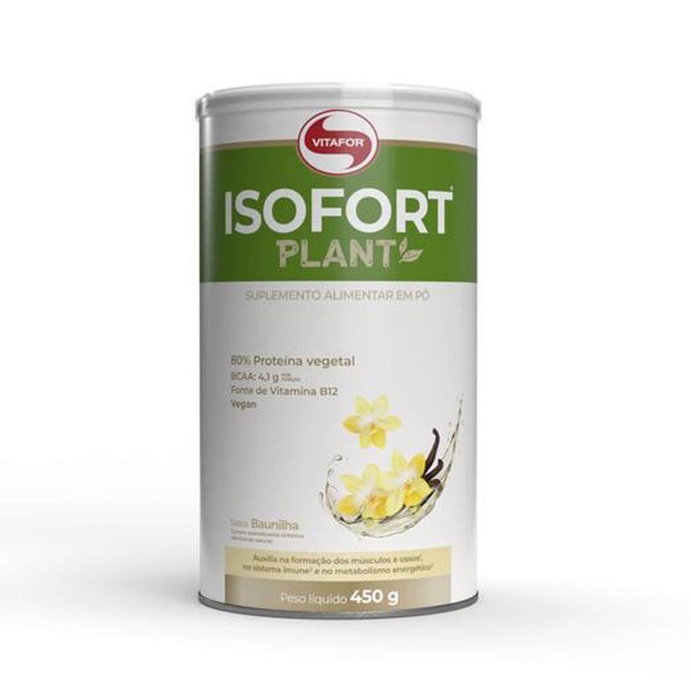 Isofort plant proteína vegetal sabor baunilha 450g vitafor