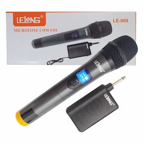 Microfone profissional sem fio, wireless - lelong le-909