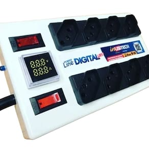 Filtro de linha profissional dps 8 tomadas digital branco