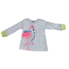 Pijama Longo Tink Bink Fem Infantil Branco e Listra