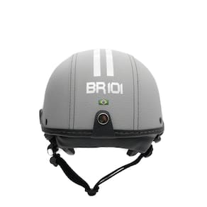 Capacete coquinho scooter elétrica bike cinza viseira