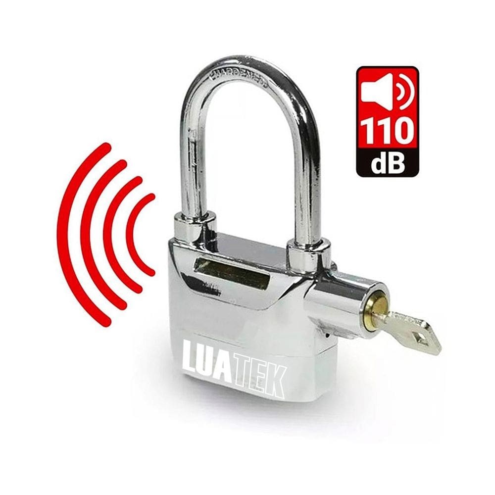 Cadeado com alarme antifurto prova de água lock