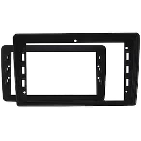 Moldura painel adaptador multimídia 9 pol universal preto