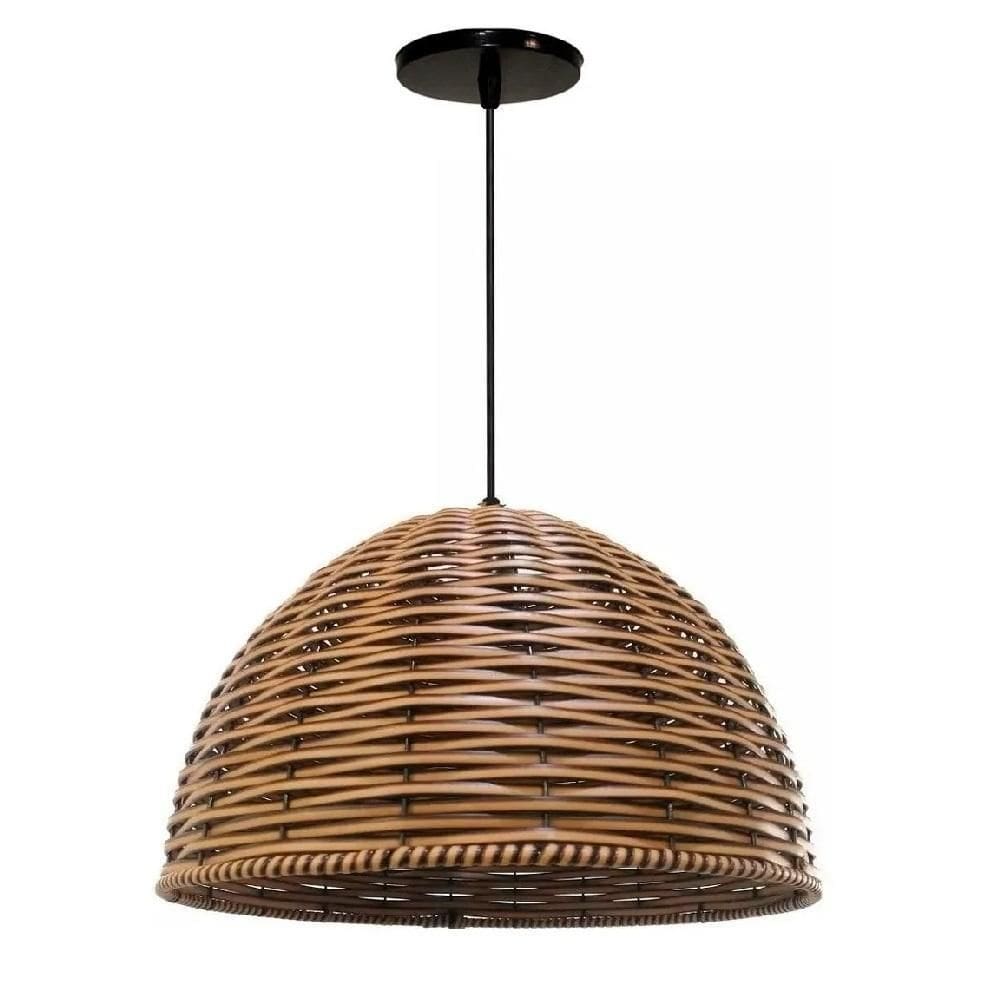 Pendente luminária lustre meia  junco