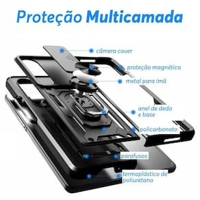 Capa para samsung galaxy z fold 4 resistente à queda | preto