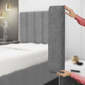 Painel Modulado Nashira 100 / N-041 Linho Cinza Escuro