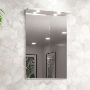 Espelho para Banheiro Com Led 60cm Mdf Branco - On Móveis