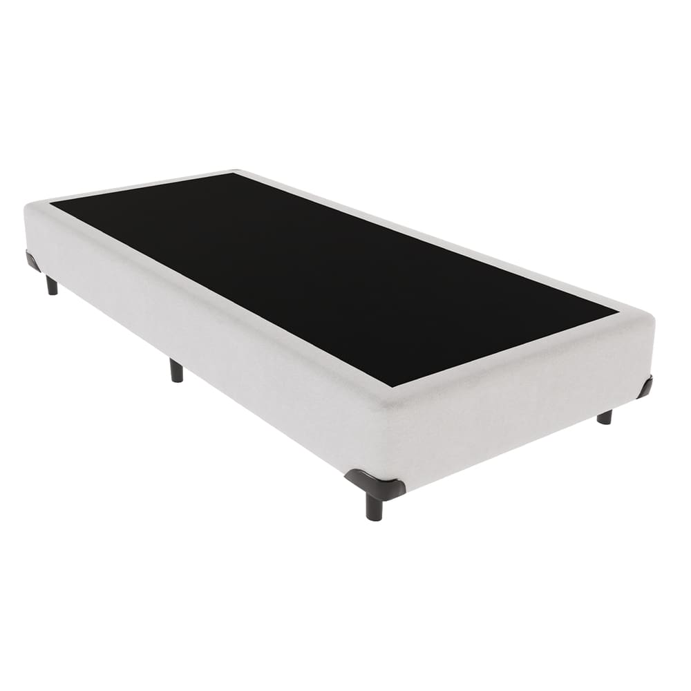 Cama Box Solteiro Branco Madeira 88x188