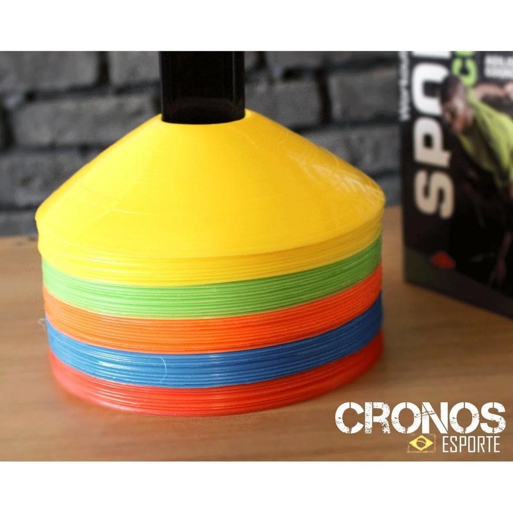 Kit 10 cones tarturaga demarcatorio chines treino funcional
