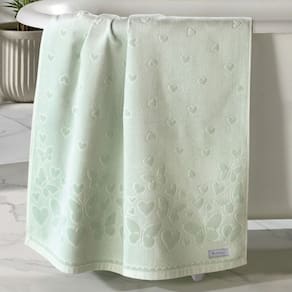Toalha de Rosto Velour Jacquard Döhler Romance Aveludada - Verde