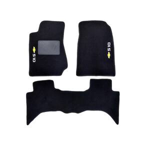 Tapete de carpete para chevrolet s10 2013 até 2019 preto