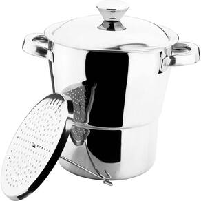 Cuscuzeira tradicional em aço inox 16 cm importada wincy