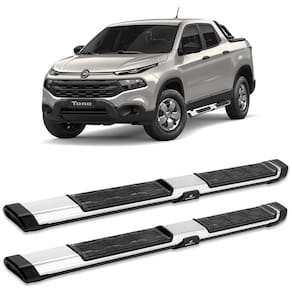 Estribo Fiat Toro 2016 a 2023 Alumínio Cromado Keko My Road