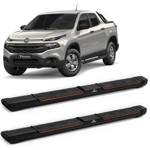 Estribo Fiat Toro 2016 a 2023 Alumínio Preto Keko My Road
