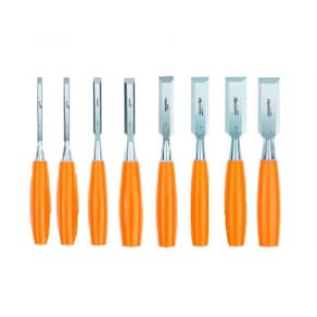 Kit formão para carpinteiro 8 peças - 6 a 38mm chanfrado