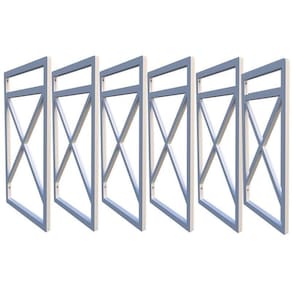 Seis suporte para prateleira estilo industrial 06 un. branco