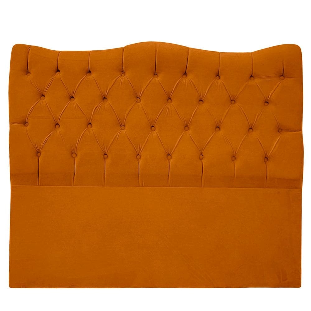 Cabeceira Casal 140cm Dunas Veludo Terracota - Montanaris Decor