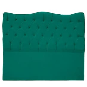 Cabeceira Casal 140cm Dunas Veludo Verde - Montanaris Decor
