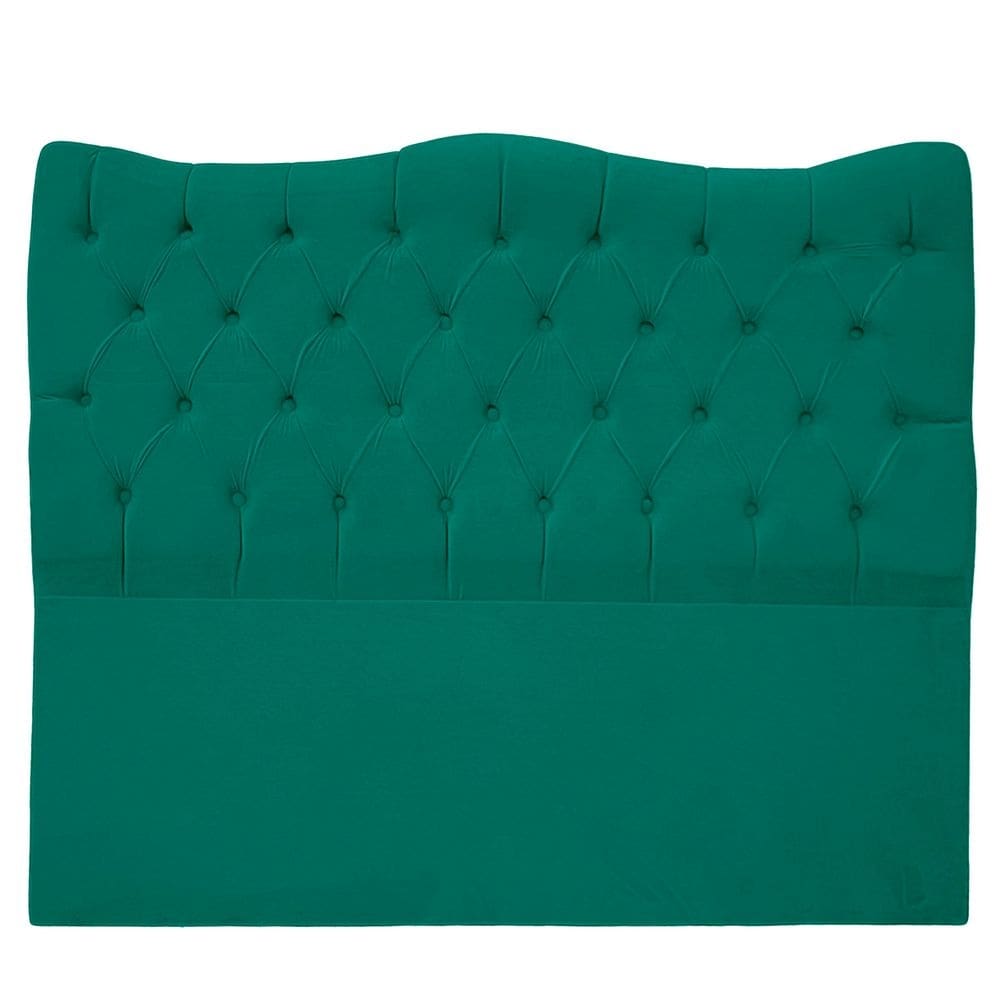 Cabeceira Solteiro 90cm Dunas Veludo Verde - Montanaris Decor