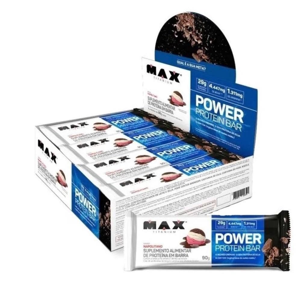 Power protein bar  8 un de 90g  chocolate com coco