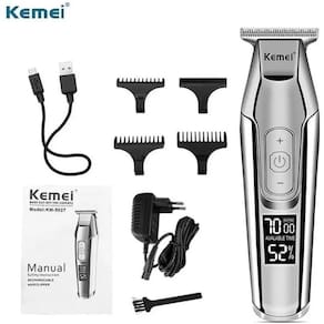 Máquina de acabamento profissional kemei visor lcd km-5027