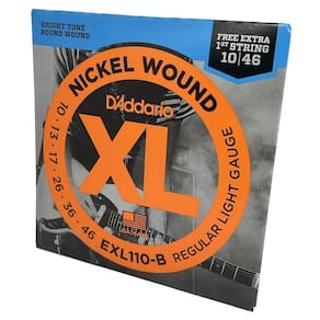 Encordoamento Guitarra 10-46 Exl110-B D`Addario Nickel Wound