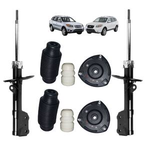 Kit Batente + 2 Amortecedores Dianteiros a Gas Kayaba Santa Fe 2006 A 2009