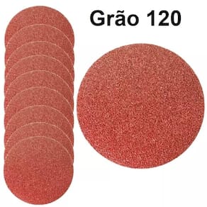 Kit 100 disco lixa tiras aderentes pluma 125mm lisas grão 150 ol
