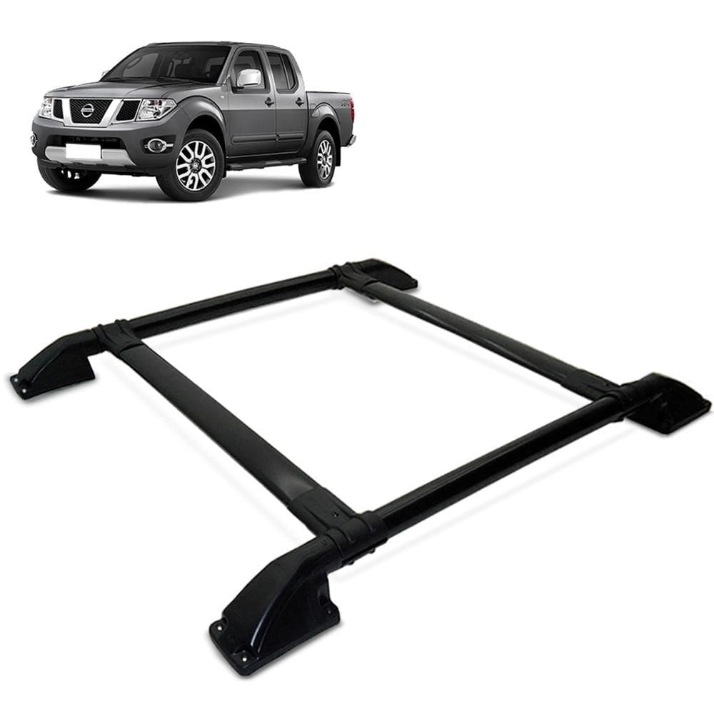 Rack Bagageiro De Teto Frontier 2008 a 2016 Tubolar Preto