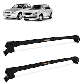 Rack De Teto Travessa Corsa Sedan Classic 1995 a 2016 Alumínio Preto