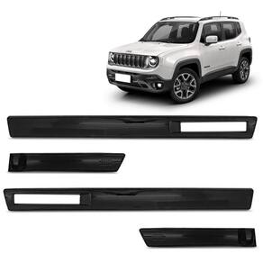 Jogo de Friso Lateral Jeep Renegade 2016 a 2023 Sem Pintura