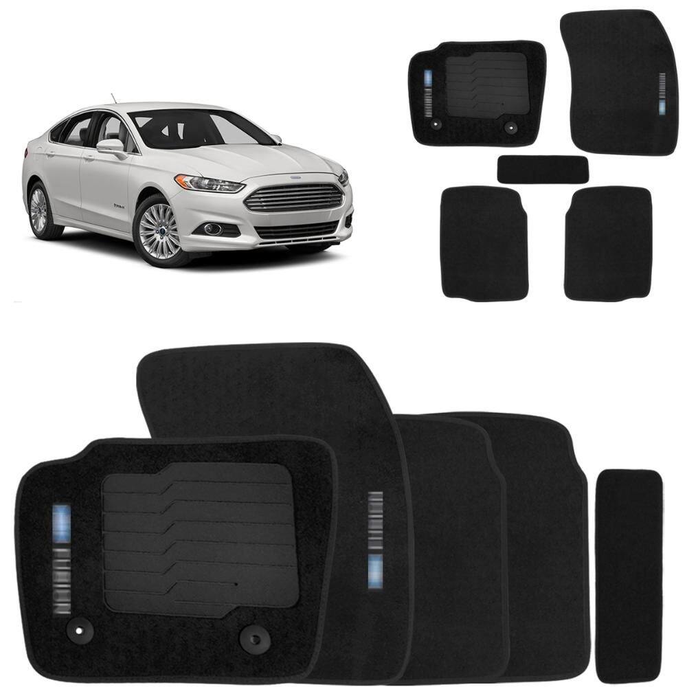 Jogo de Tapete Carpete Fusion 2013 a 2020 Preto 5 Peças