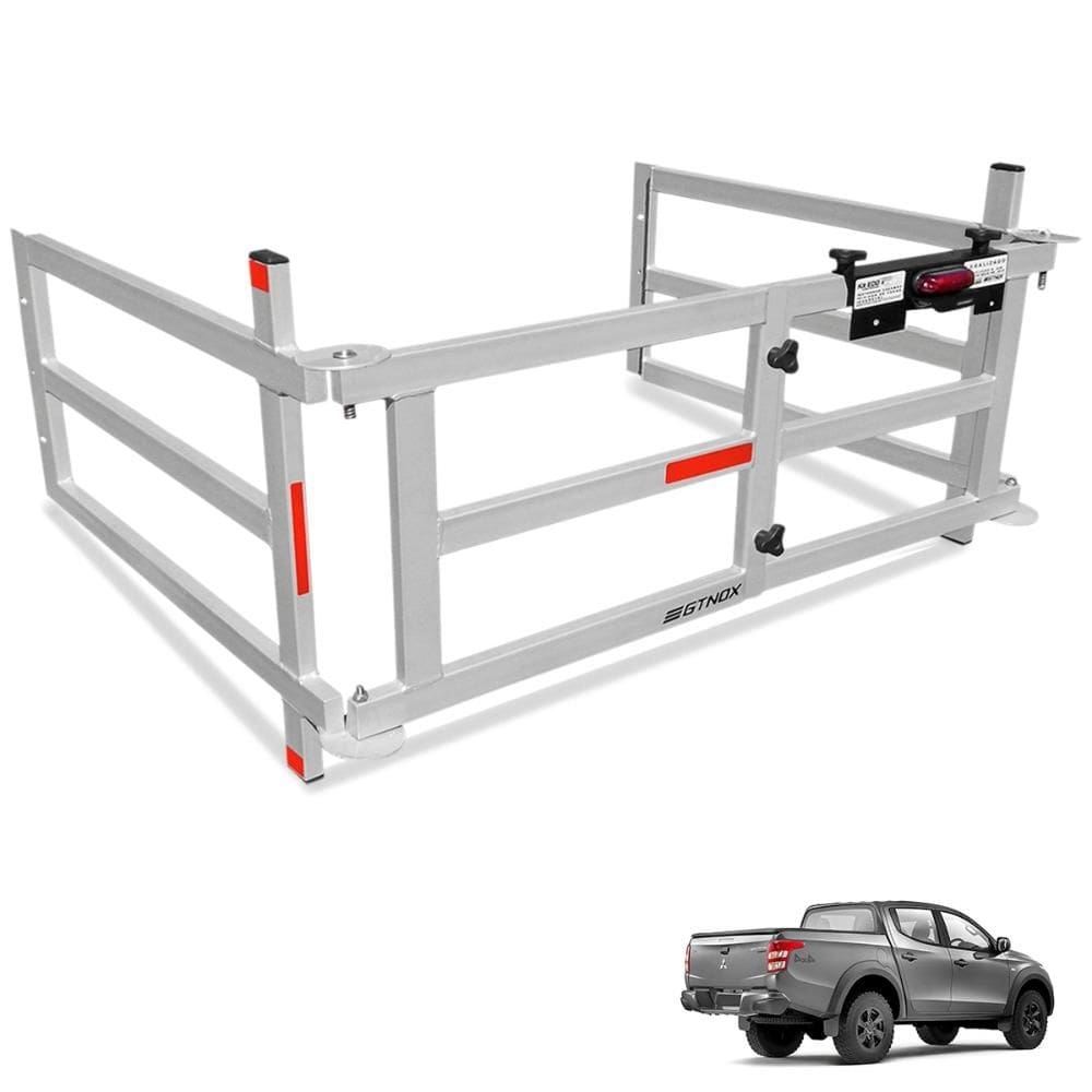 Extensor de Caçamba L200 Triton Sport 2017 a 2024 Dobravel EDD Prata Gtnox