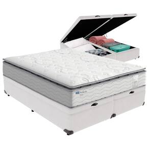 Cama Box Baú Queen e Colchão Molas Ensacadas Amsterdã Probel